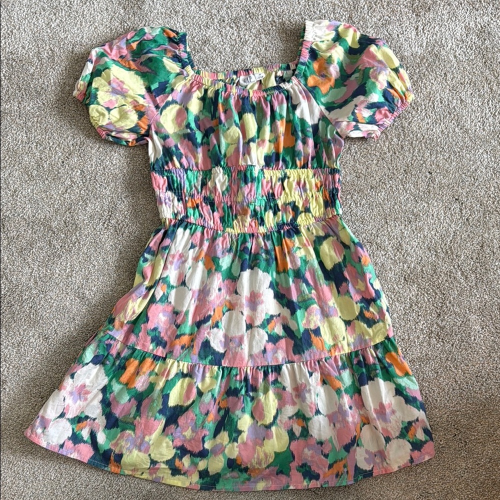 GAP Floral Girls Dress with Multicolor Design